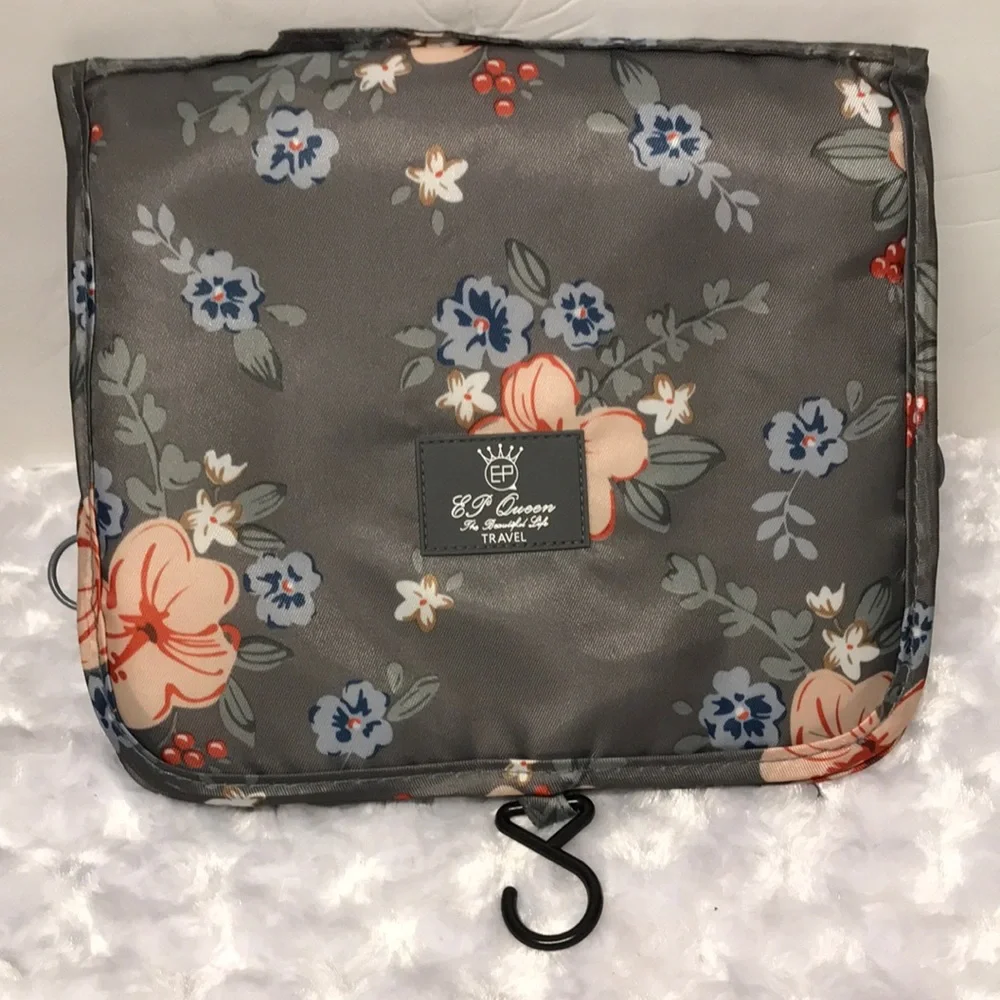 NWT TRAVEL BATH BAG TOILETRIES/MAKEUP HANGING beautiful travel bag